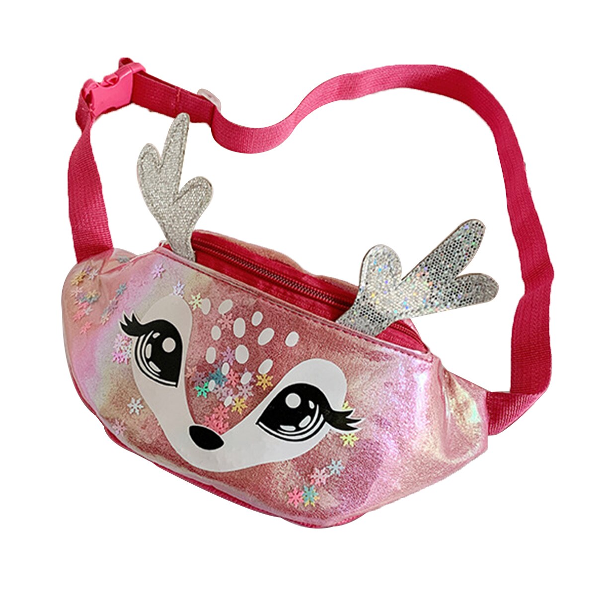 Pudcoco-riñonera pequeña con dibujos de animales para mujer y niña, bolso con cinturón para , multicolor: C