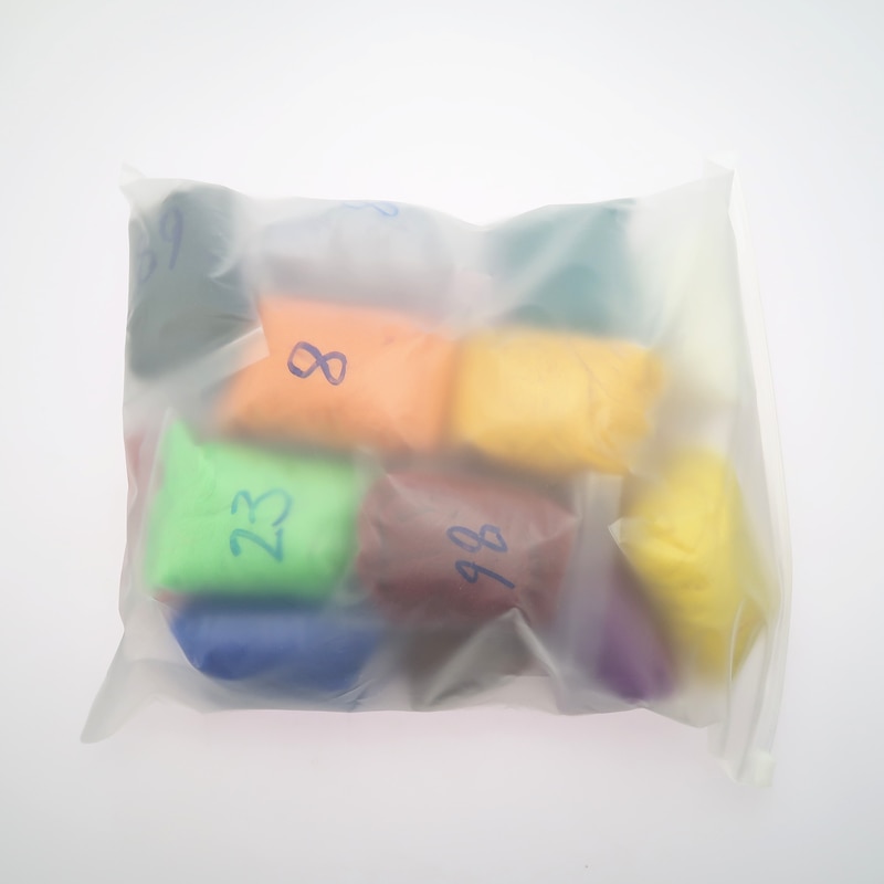 10g x16 farger myk toving ullfilt  + 7 stk nåler+ matte filt gjør-det-selv-pakke startsett gjør-det-selv håndverk håndlaget rev/kaninfilt dyr