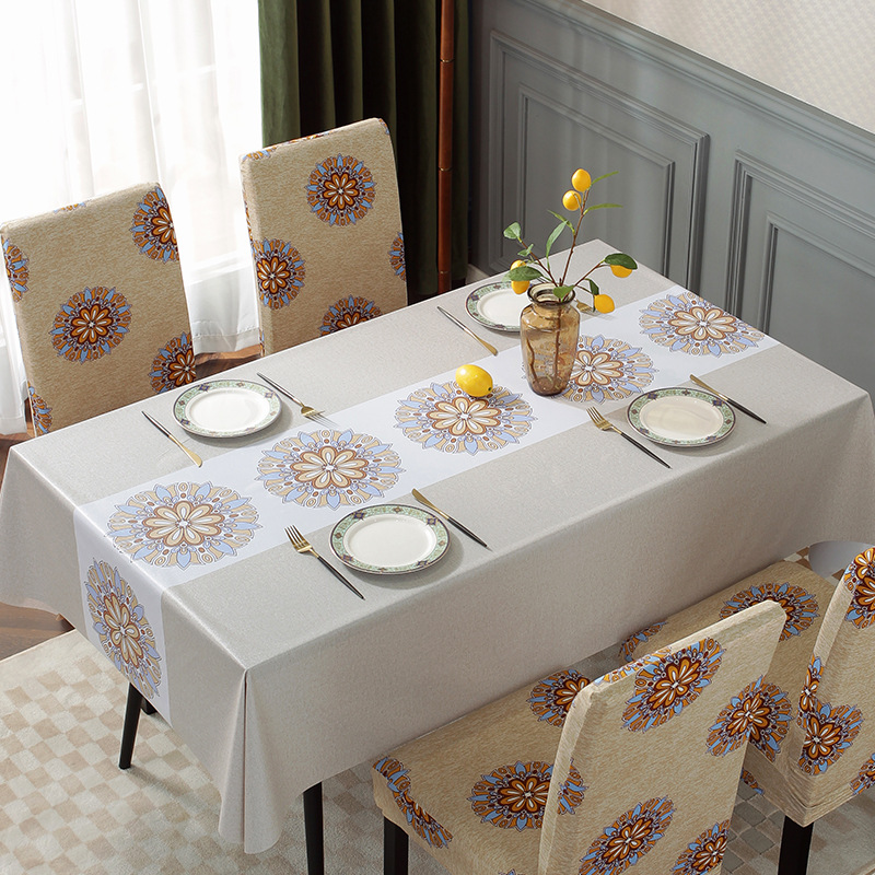Nordic Home Rechthoekige Tafelkleden Voor Tafel Pvc Tafelkleed Feestdecoratie Bohemian Waterdicht Anti-Vlek Tafelkleed: WHITE / 80*120cm