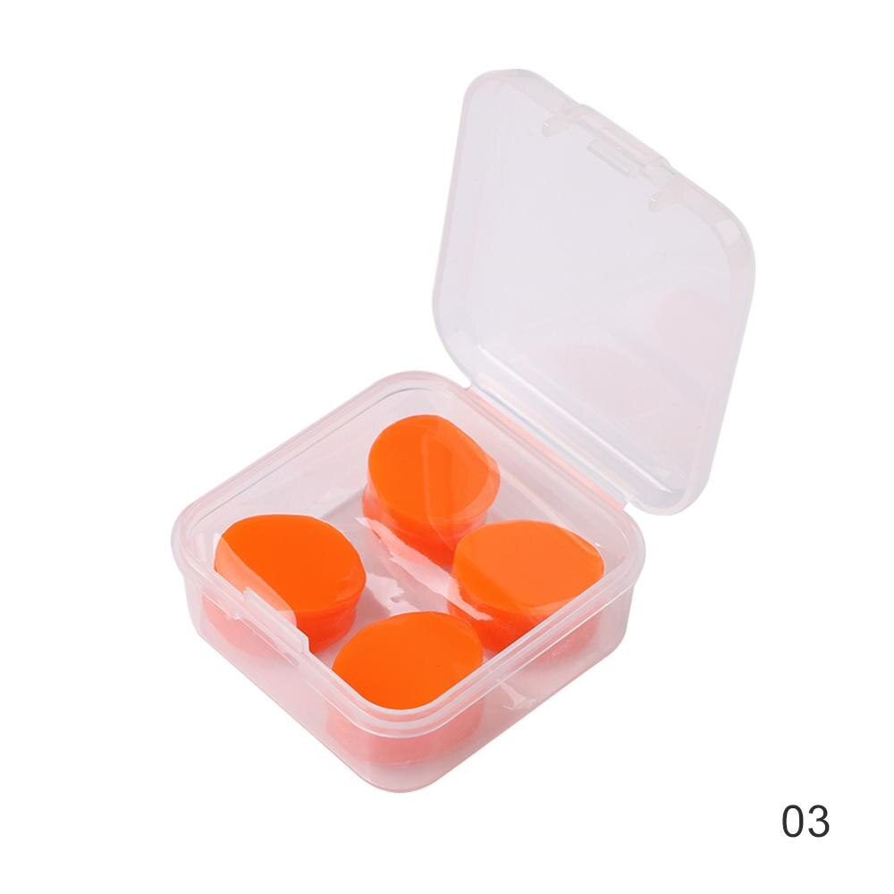 Korvatulpat nukkumiseen uimiseen vedenpitävät korvatulpat pehmeää silikonia paras korvatulppa melunvaimennus kuulosuojaimet 2/4/6 kpl/pakkaus: Oranssi 2 paria