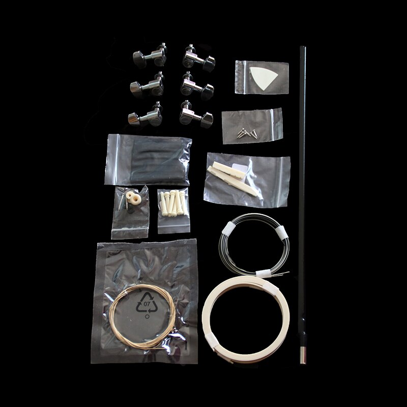 41i d akustisk gitar diy sett kryssfiner bakside+okoume hals+rosentre gripebrett+gran topp