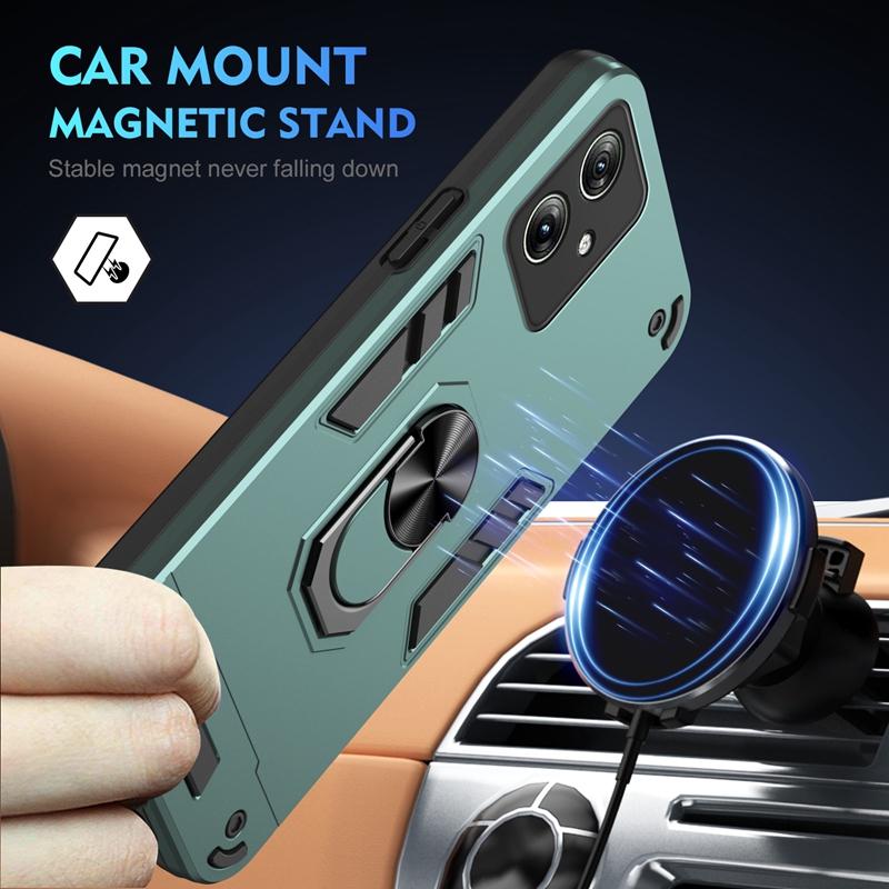 Shockproof Armor Case For Motorola Moto G04 G04S G14 G24 G34 G54 G64 G84 G13 G23 G53 G73 G22 G32 G42 G52 G62 G72 Ring Cover