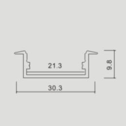 C19 5 Sets 50cm U Shape Recess LED Aluminum Channel System With Diffuse Cover End Caps Aluminum Profile for LED Bar Lights