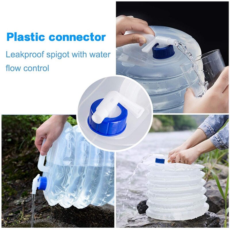 Foldable and Portable Water Tank - 15 L - Collapsible Water Tank - Water Tank for Camping