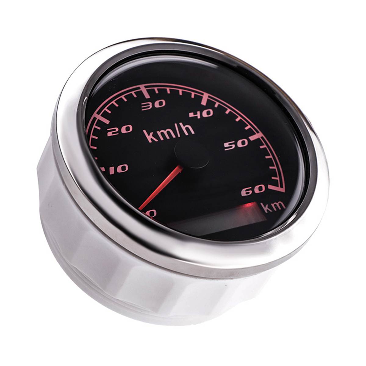 85Mm Gps Snelheidsmeter Digitale Gauge 30 60 120 200 Kmh Kilometerteller Voor Marine Boot Auto Atv Vrachtwagen Rode Backlight met Gps Antenne