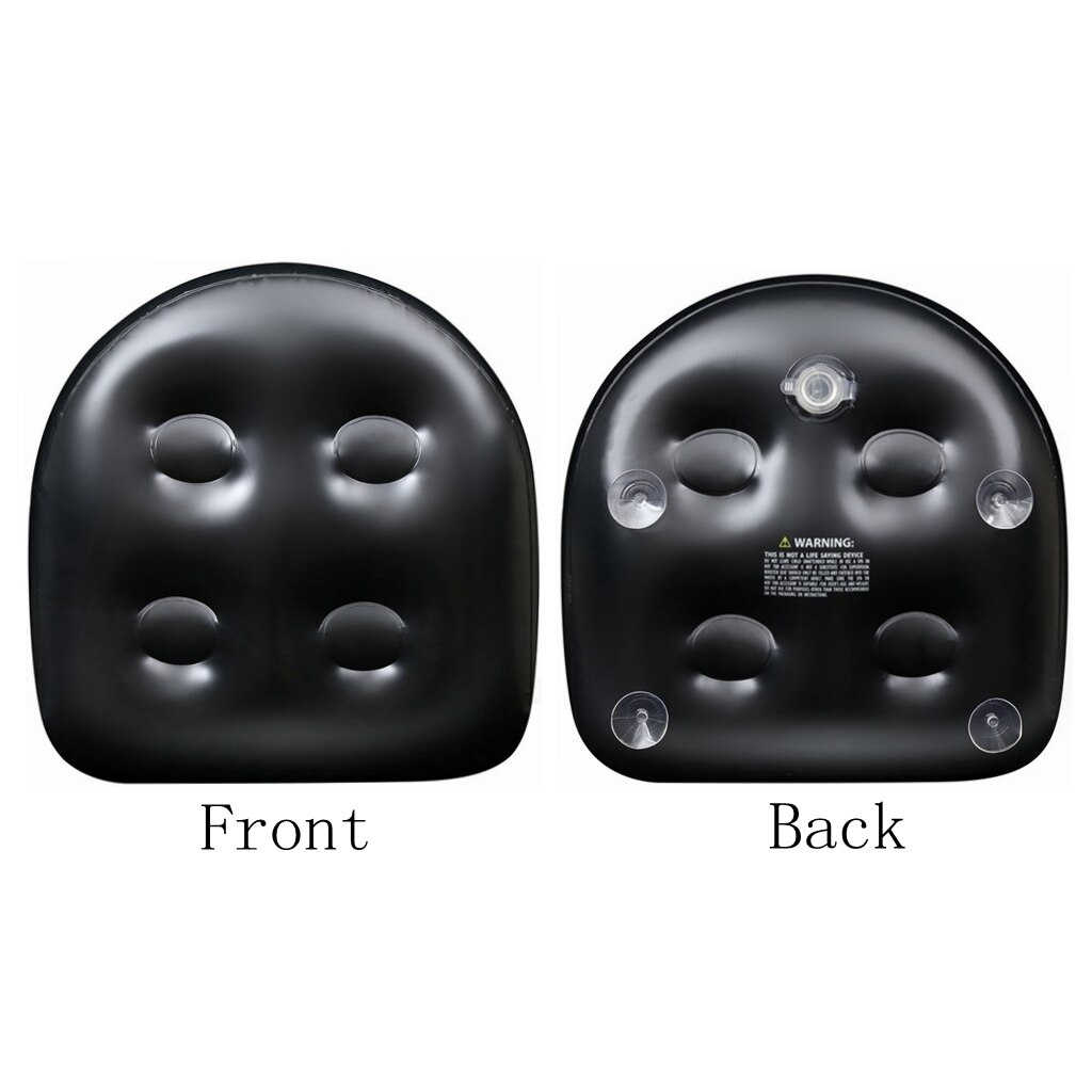 Asiento elevador de Spa de PVC, cojín inflable de bañera de hidromasaje, agua/aire, color negro