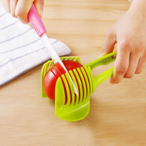 Fruit Groente Slicer 1Pc Aardappel Voedsel Tomaat Ui Citroen Groente Fruit Slicer Ei Peel Cutter Houder