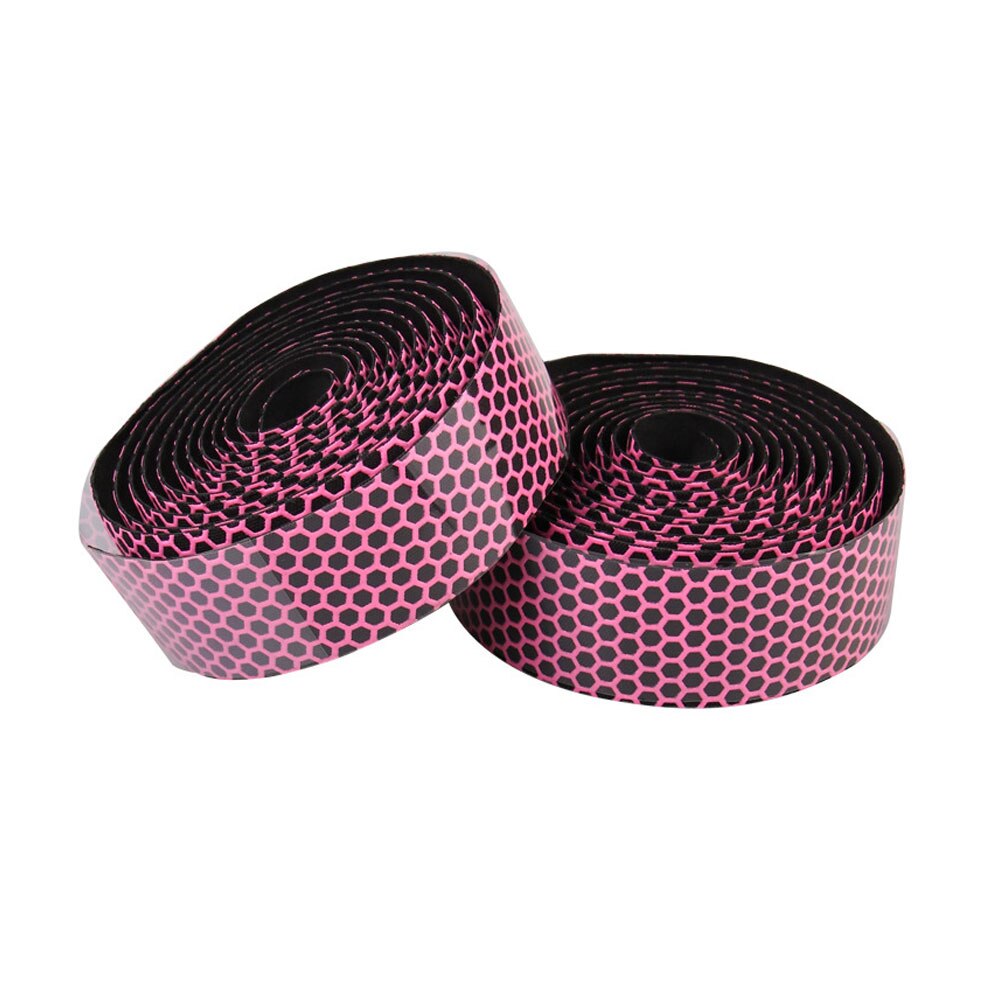 Fiets stuurlint 6.6ft fiets race stuur grip riem spons antislip mountainbike bandage fietsaccessoires roze blauw paars: Roze