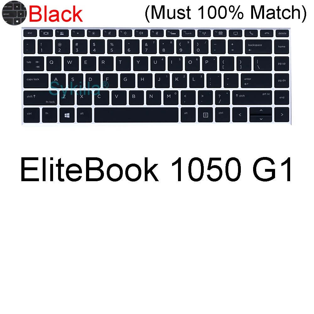 Keyboard Cover for HP EliteBook 855 G7 G8 850 G5 G6 G7 G8 1050 G1 Zhan X Notebook PC Protector Skin Case Silicone 15 15.6: Black 1050 G1