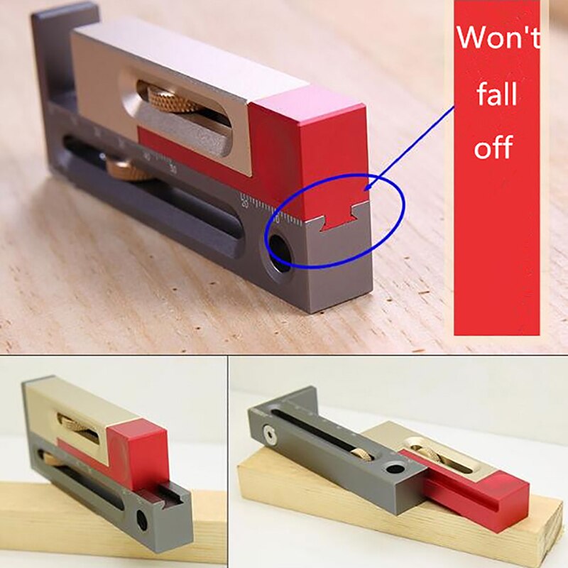 1Pc Three-Color Sliding Table Saw Slot Adjuster Mobile Measuring Block Length Compensation Woodworking Tool