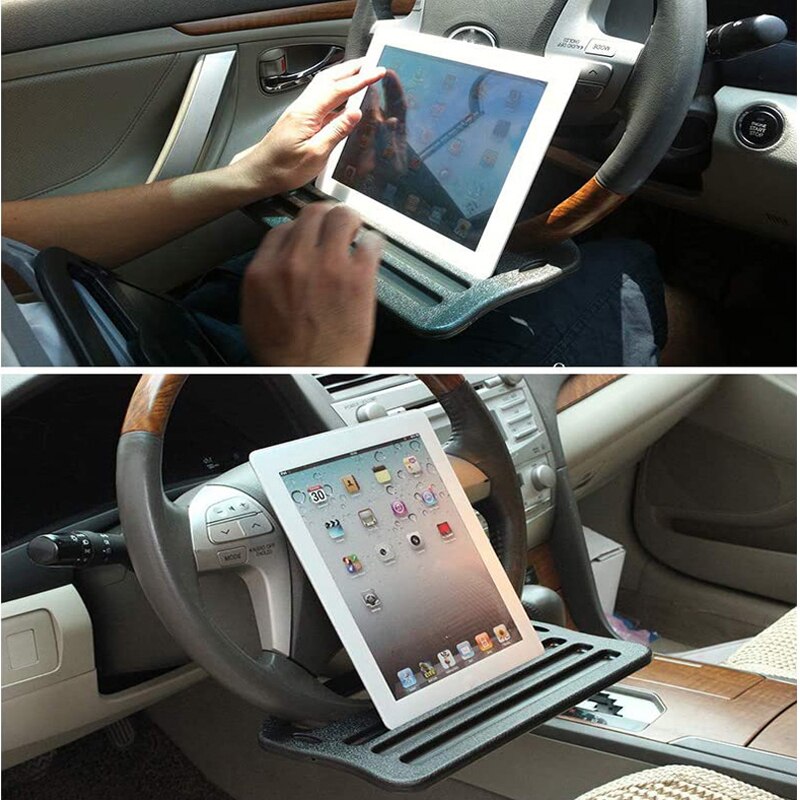 Biurko samochodowe uniwersalna kierownica laptop stół uchwyt na kawę przenośny jeść praca napój siedziba taca towary akcesoria samochodowe