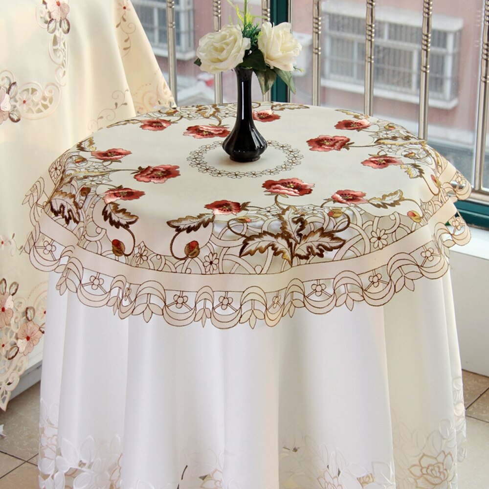 Yazi Pastorale Floaral Ronde Tafelkleed Huishoudelijke Tafel Cover Home Decor Tafelkleed