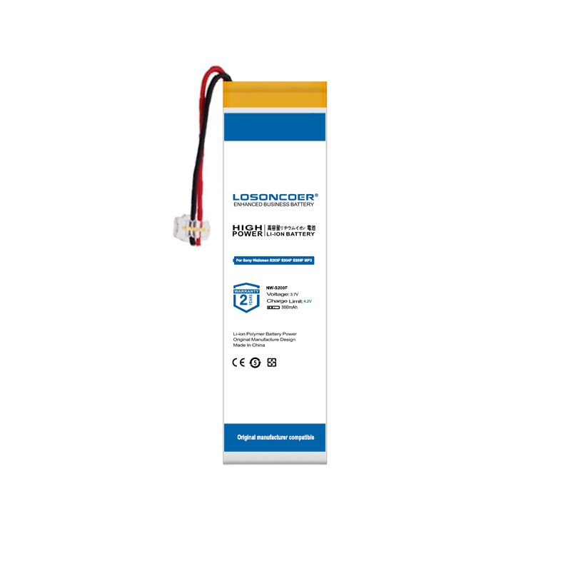 300mAh batería para Sony Walkman NW-S200F S202F S203F S204F S205F MP3 baterías