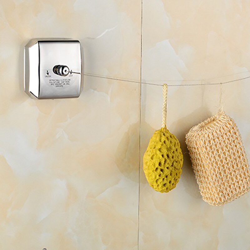 Portable Stainless Steel Retractable Clothesline Hanger Indoor Outdoor Round Square Balcony Clotheshorse Clothes Drying Rope