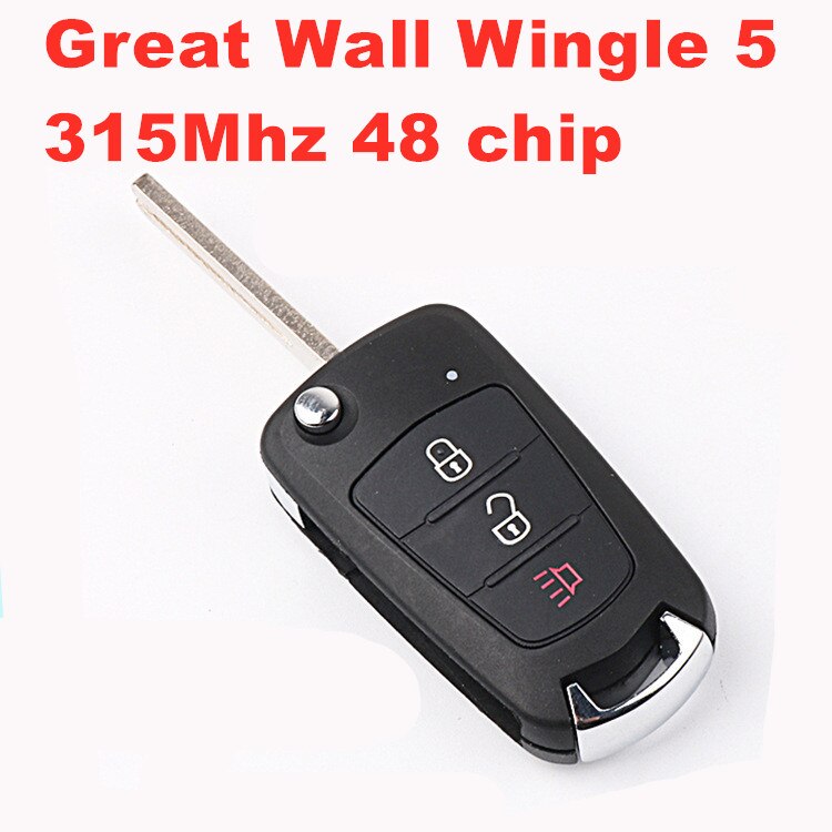For original Great Wall Wingle 5 folding remote control car key 315Mhz/433Mhz 48 chip