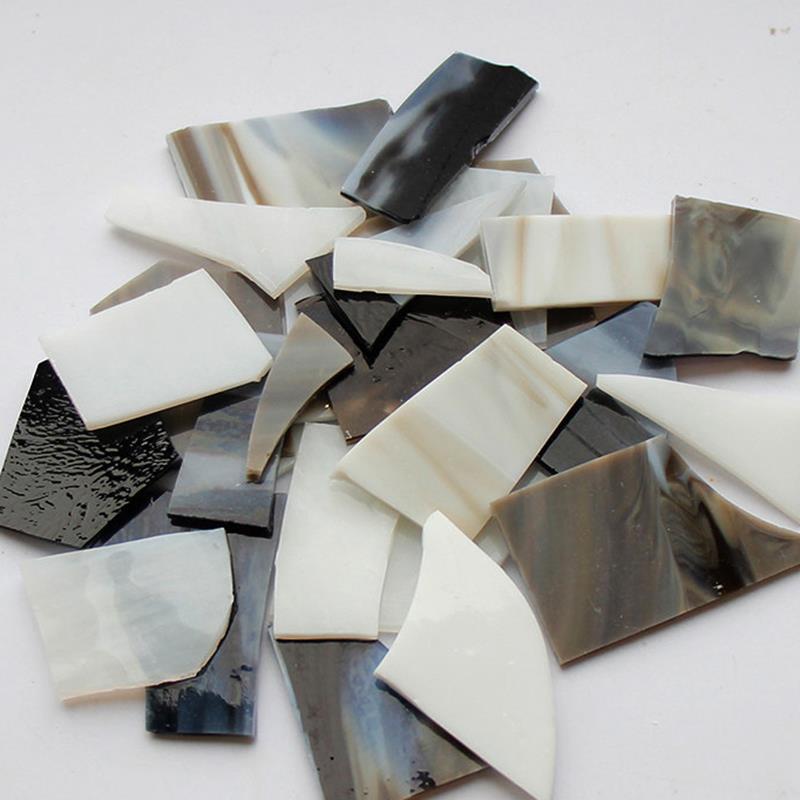 100G Onregelmatige Kerk Mica Glasmozaïek Transparante Gebroken Glas Stukken Voor Craft Diy Muur Decoratieve Mozaïek Materialen: Army Green