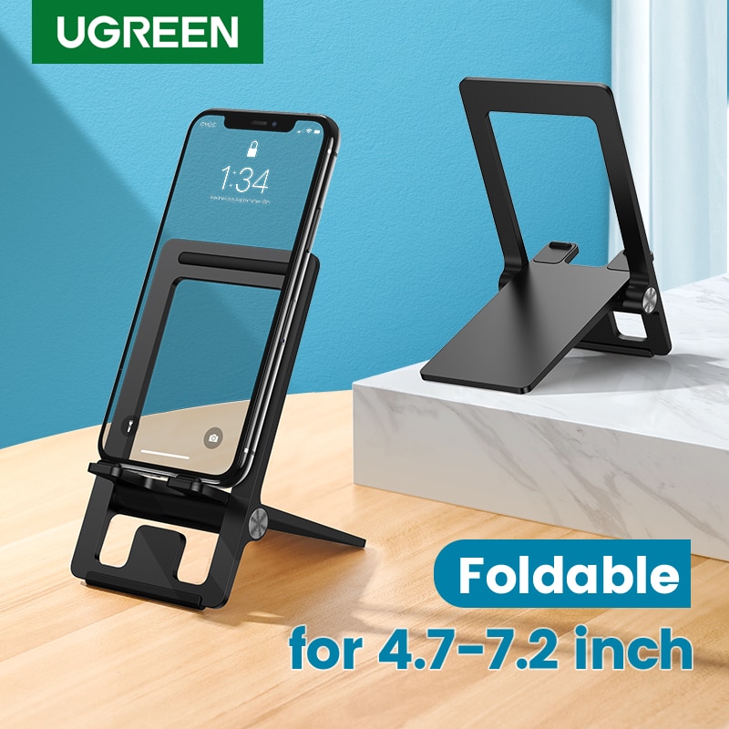 Ugreen Handy Stehen für Schreibtisch Einstellbare Telefon Halter Dock für iPhone 11 Pro Max XS XR 8 7 Faltbare handy Halter Stehen