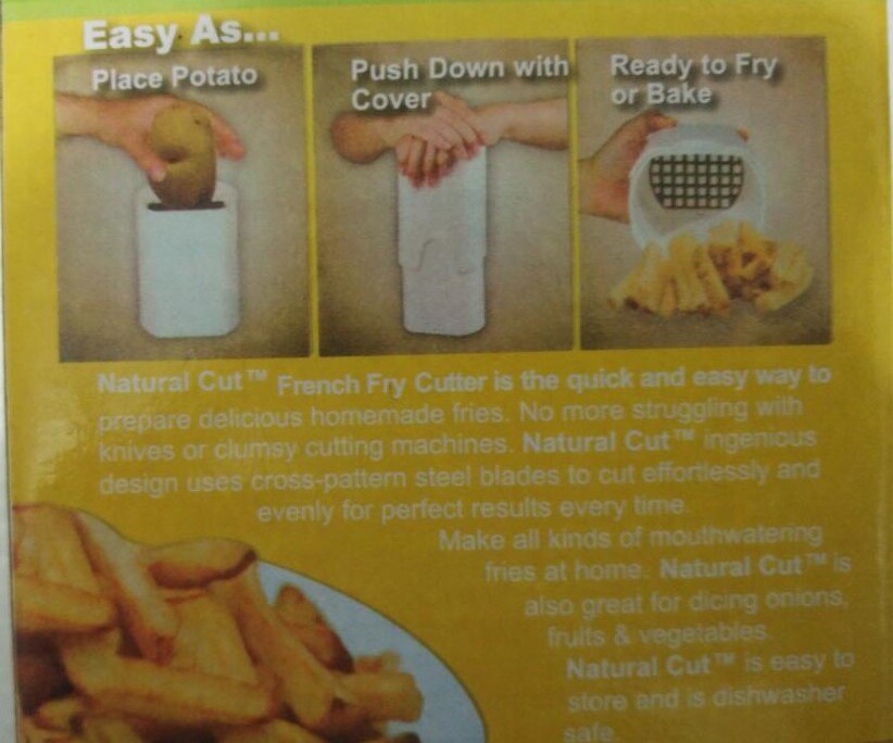 White color plastic French Fry Cutter