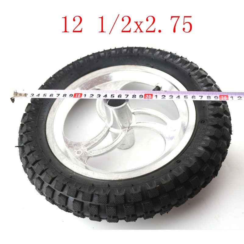 Newest 12 1/2*2.75 wheel 12 1/2 x 2.75 Front and Rear wheel assembly for Razor Dirt Bike Rocket MX350 MX400 Mini Dirtbike