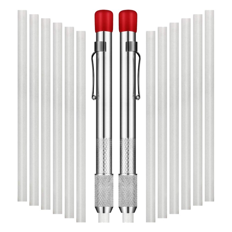 2 Stck Speckstein Halfter Runde Speckstein Marker Speckstein Stift mit 12 Stck Minen für Schweißen Werkzeuge und Marker Abnehmbare: Ursprünglich Titel