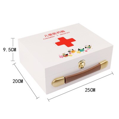 Akitoo blå rosa medicinlåda stort trä barn lekhus läkare leksak lek sjuksköterska service rollspel droppställ  #3203