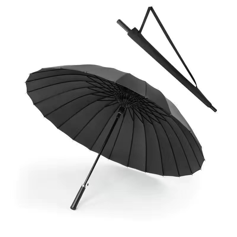 Paraguas de para hombre, marco de fibra de vidrio resistente al viento, automático, 24K,: 24DH01