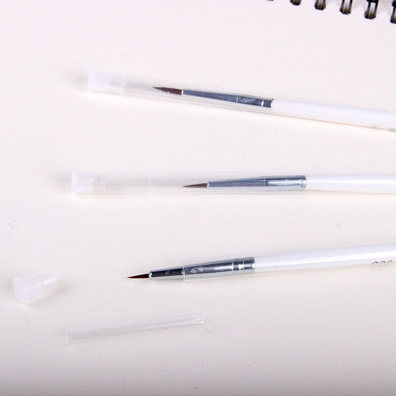 EZONE 6PCS Oil Painting Brush Hook Line Pen Nylon Multi-function Pen For Watercolor Different Size Art Student Stationery Supply