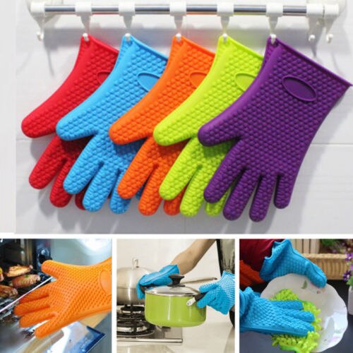 1 stks Keuken Oven Handschoen Hittebestendige Siliconen Houder Bakken BBQ Cook Mitts