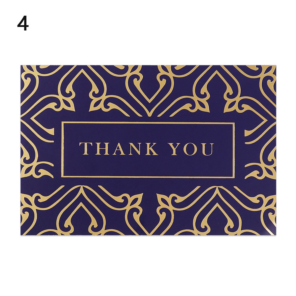 5pcs Gold Embossed Thank You Cards Blank Note Cards with Envelopes Letter Greeting Cards Perfect Business Wedding Cards Gra: 4