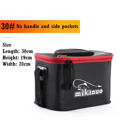 Shoulder Multifunction Fishing Bag Portable Fold Live Fish Storage Box With Oxygen Pump Bucket Tackle Outdoor Fishing Equipment: 11L Black