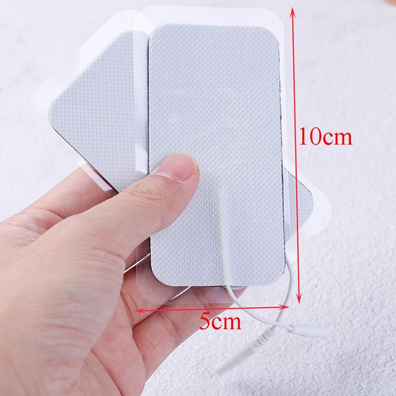 2/10Pcs Massage Elektroden Voor Ems Tens Machine Massager 5 Stijlen Lange Levensduur Head Elektrode Lood draden Kabel Therapie Machine: 2pcs 10x5cm
