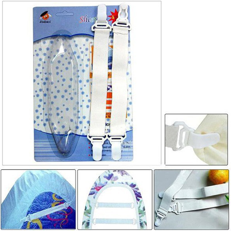 4PCS/Lot Adjustable Bed Sheet Clips Baby Mattress Blanket Bedding Set Fixing Slip-Resistant Belt