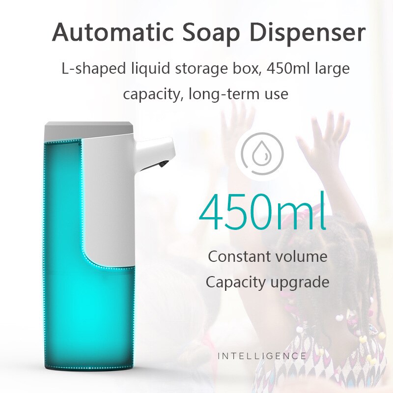 450ML Automatic Soap Dispenser Gel Pump Foam Generator Touchless Wall-Mounted Handsfree Liquid Hand Wash Dispenser
