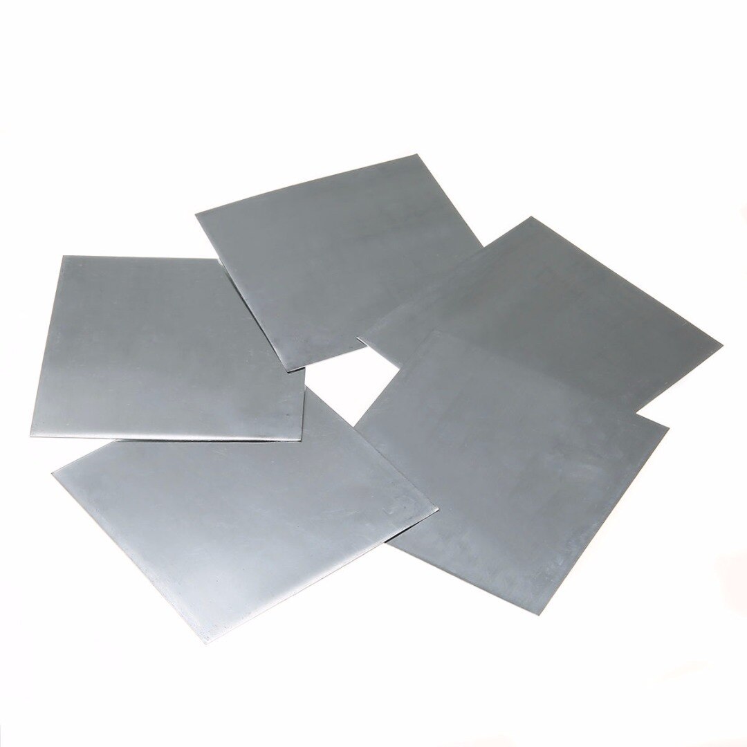 2PCS 100mm x 100mm x 0.2mm science laboratory chemical high-purity pure zinc plate metal zinc plate is durable.