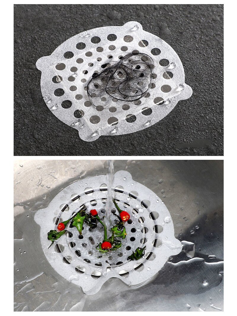 Łazienka jednorazowy filtr robić zlewu czyszczenie włosów odpływ prysznicowy naklejki spustowy wyłapywacz włosów sitko pokrywa wpustu narzędzie kuchenne