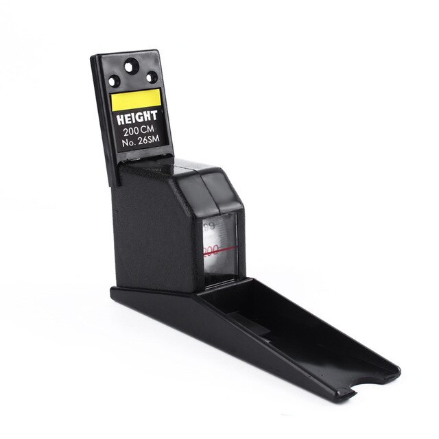 Medidor de estatura de crecimiento montado en la pared para niños y adultos, stadiómetro de 2m, cinta métrica de altura para uso en el hogar y la Oficina,: black
