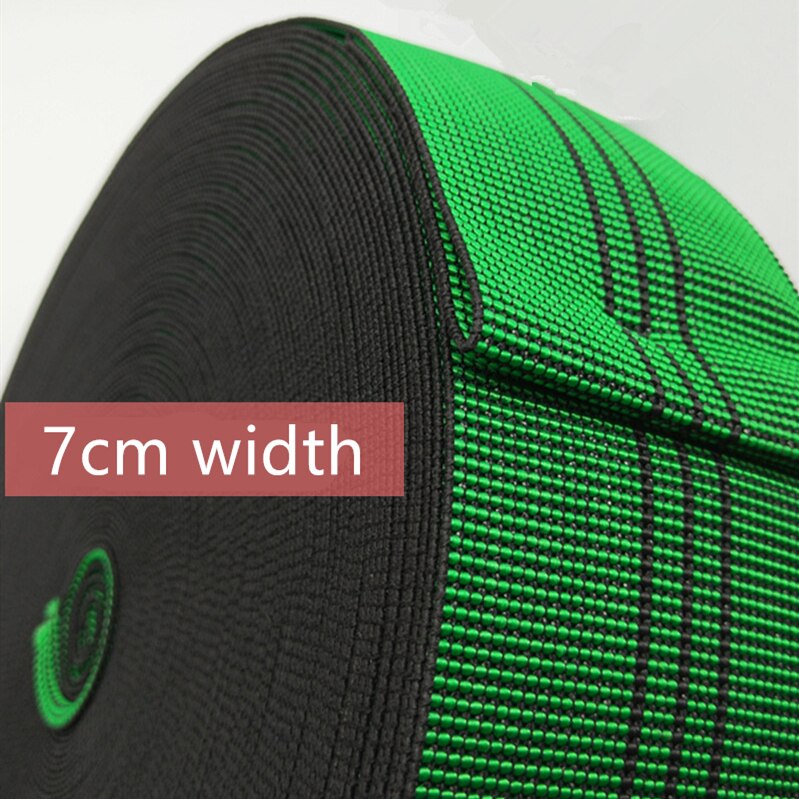10 mètres canapé élastique bande d'ameublement sangles largeurs 3cm/5cm/7cm Latex caoutchouc meubles canapé sangle bande + 25 pièces clous fixes: 7cm width