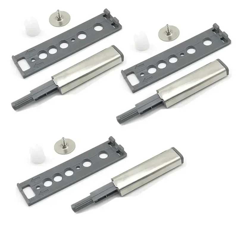 Push Latches for Cabinets 6 Pack Push To Open Cabinet Hardware Press Latch Kitchen Door Push Release Latch: Black/Gold
