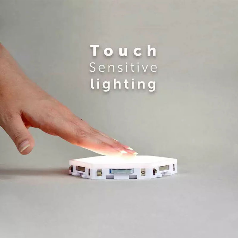 Modular Touch Lights LED Hex Lights DIY Quantum Lamps Magnetic Sensitive Lighting Night Light Home Decoration Wall Lampara