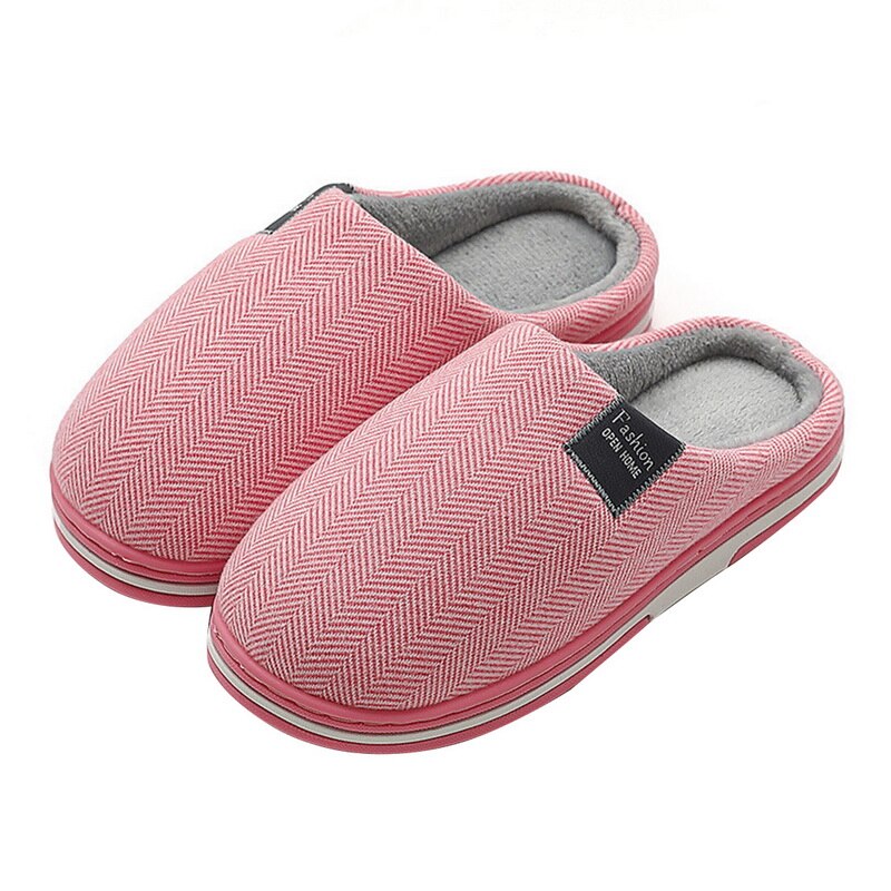 Thuis Slippers Vrouwen Winter Warm Huis Zachte Antislip Pluche Katoenen Schoenen Mannen Liefhebbers Slaapkamer Dames Meisjes Jongens Leuke bont Slides: red / 36-37