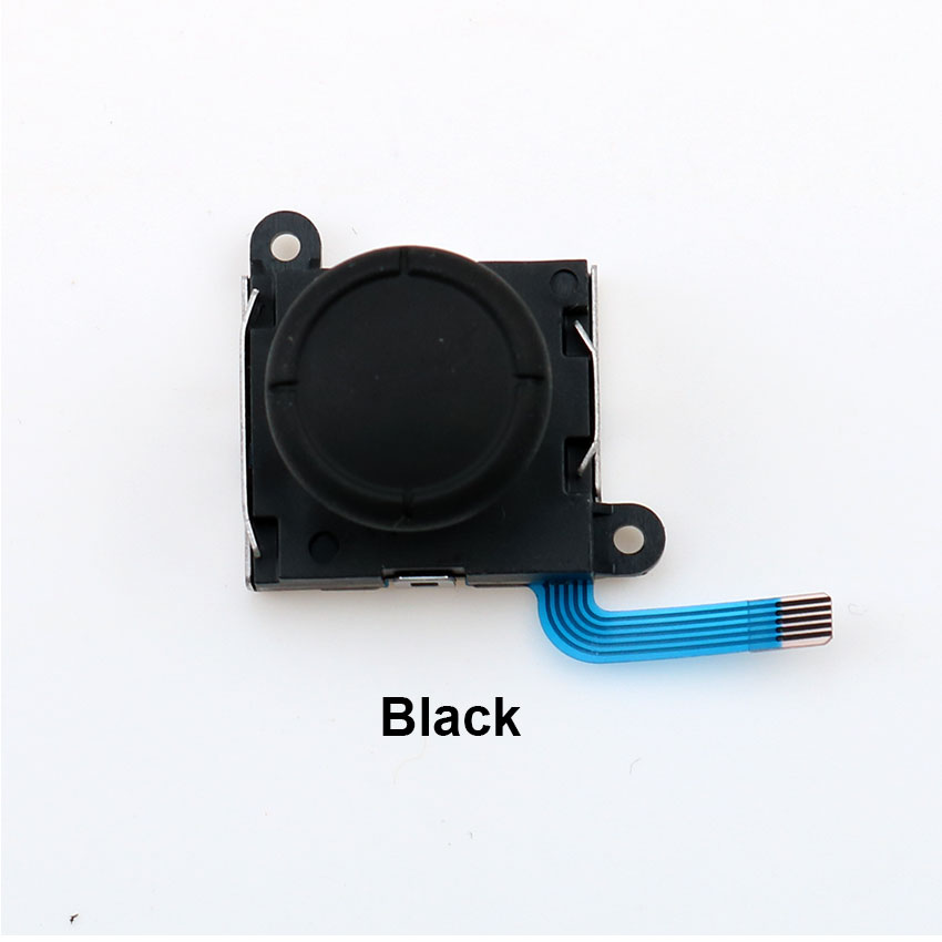 JCD 3D Analog Joystick thumb Stick grip Cap Button Key Module Controller for Nintend Switch Lite NS Mini Joy-Con Controller: Black
