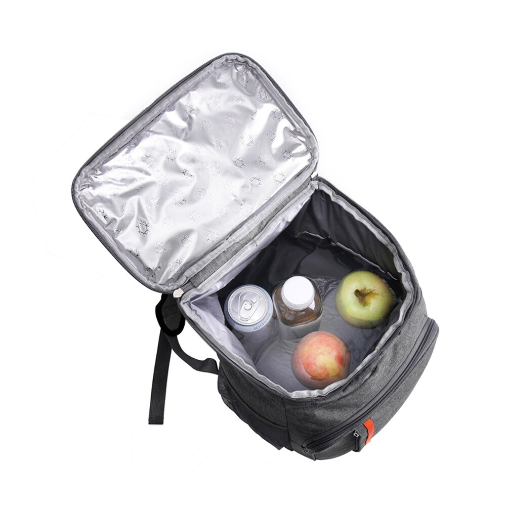 18l store kapacitet lækage bevis frokost rygsæk termisk picnic kølig og varm isoleret taske udendørs mad og drikke opbevaring skuldertaske
