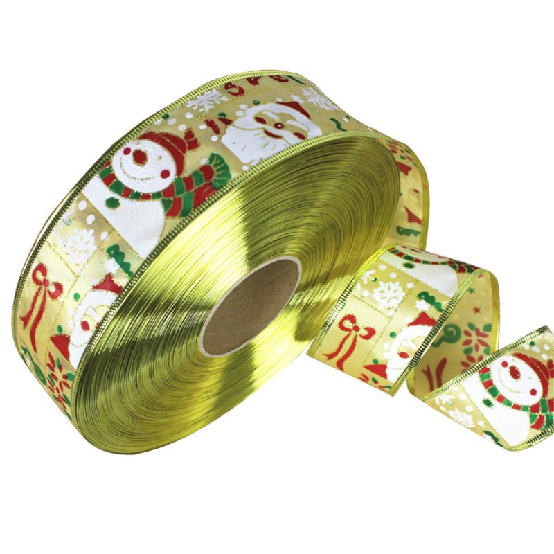 5cm leveys 2m pituus joulukoristeet nauhat satiininauha askartelunauhat  d2td: Kulta-
