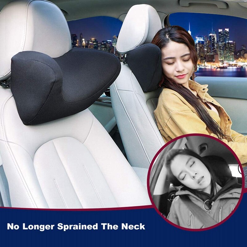 Car Headrest Neck Pillow Lumbar Pillow Seat Cervical Spine Car Car Pillow Sleeping Rest Memory Cotton