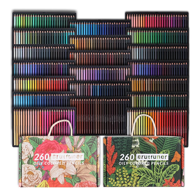 Brutfuner 72/48/120/160/260 Professionele Olie Kleurpotloden Hout Aquarel Potloden Tekening Potlood Set Voor School art Supplies