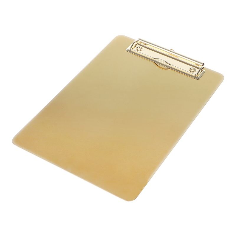 Metal Clipboard Writing Pad File Folders Document Holder Desk Storage School Office Stationery Supply 3 Sizes: Yellow