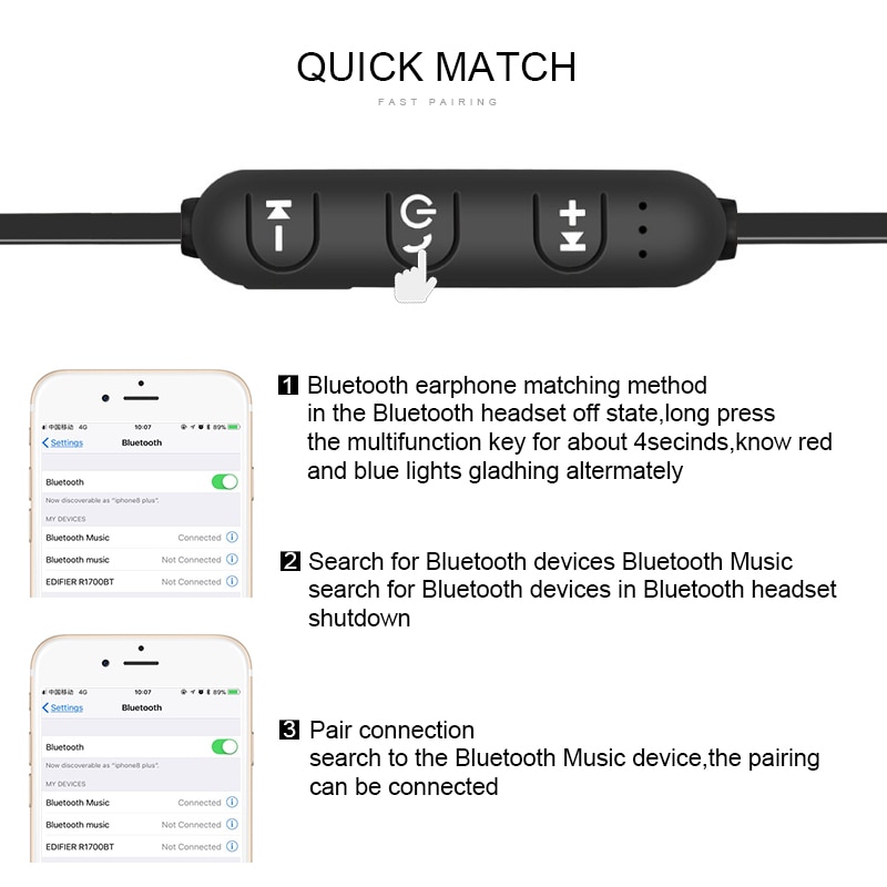 Wireless Bluetooth Earphone Stereo Headphones Audifonos Bluetooth Sports Headset For Xiaomi iPhone Samsung Ecouteur Auriculares