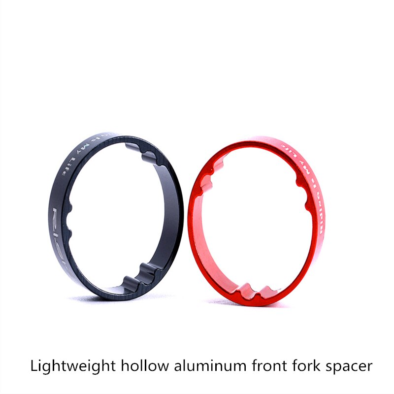 Risiko 5/10mm justering aluminiumslegering cykel cykelgaffel spændeskive headset afstandsstykker hæve styr ring cykel tilbehør