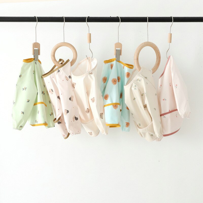 Slabbers Ong Mouwen Sjaal Peuter Meisje Burp Art Ambachten Waterdichte Etenstijd Wasbare Kiel Kinderen Voeden Schort Zak Zuigeling