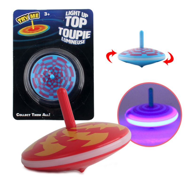 Rand Licht Up Gyro Knipperende Spinning Tops Feestartikelen Kids Toy B36E